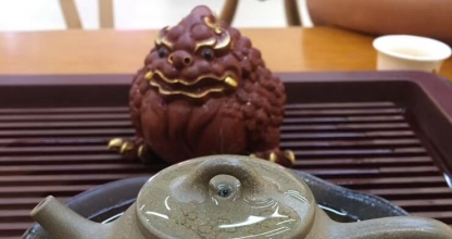 徐燕大师少有的紫砂石瓢